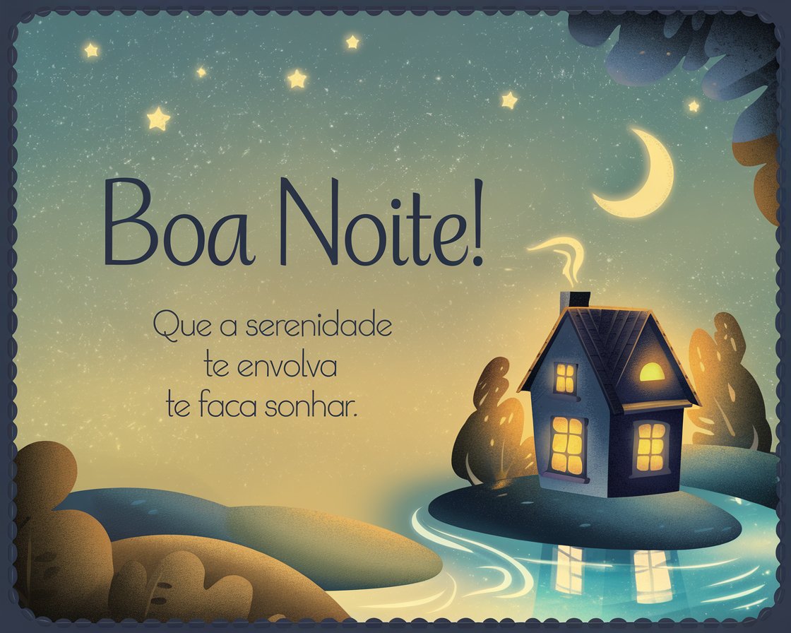 Que a serenidade da noite te envolva e faça sonhar